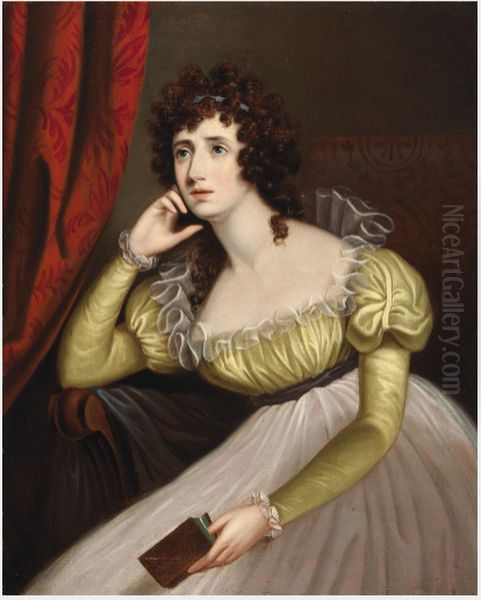 Portrait of Mrs Cottingham Oil Painting by Robert Home