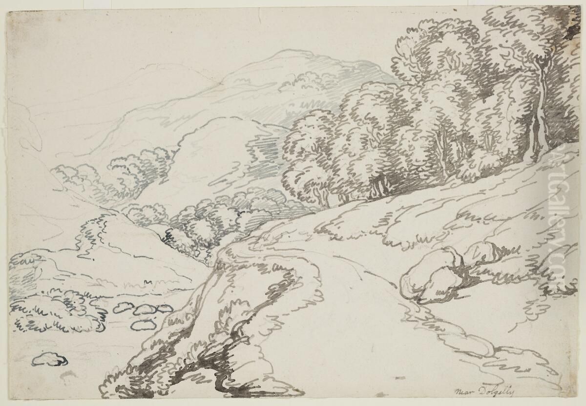 Near Dolgelly Oil Painting by Thomas Rowlandson