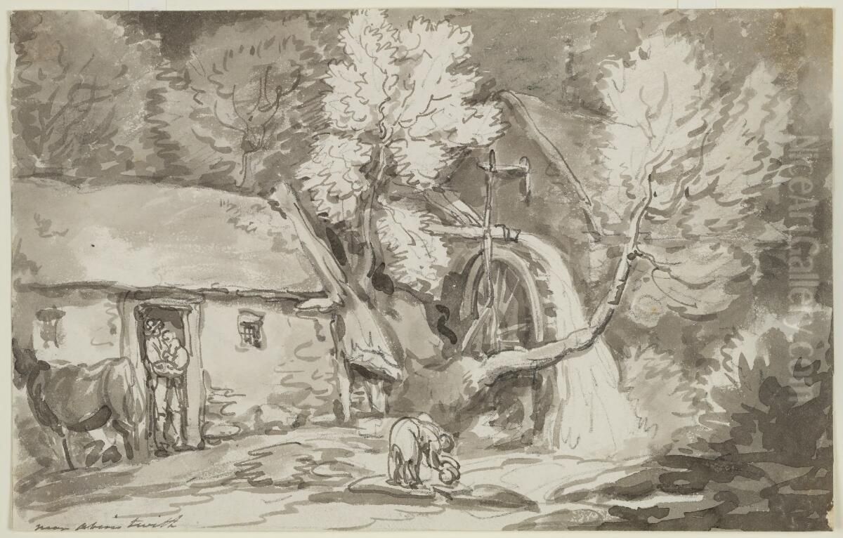 Near Aberistwith Oil Painting by Thomas Rowlandson