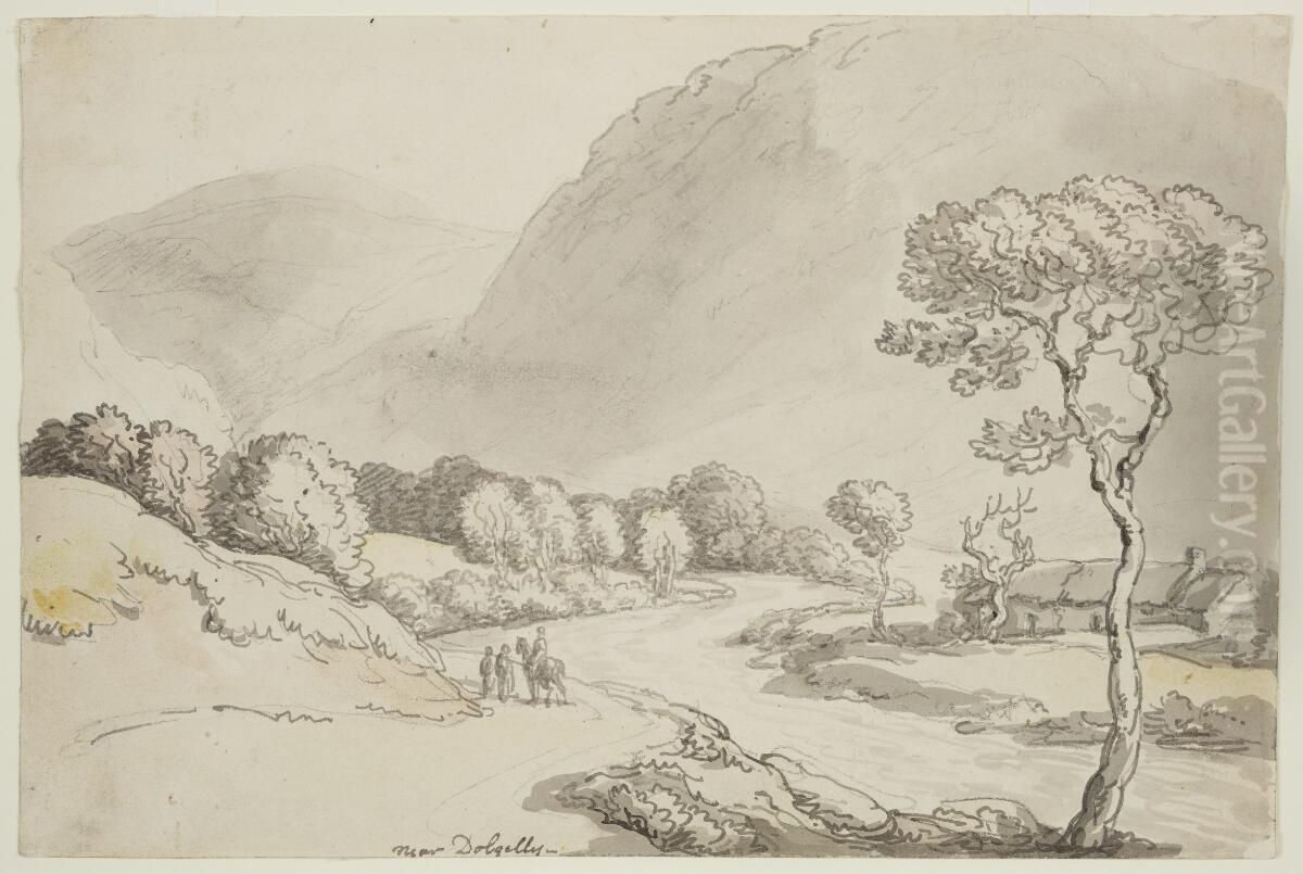 Near Dolgellau Oil Painting by Thomas Rowlandson