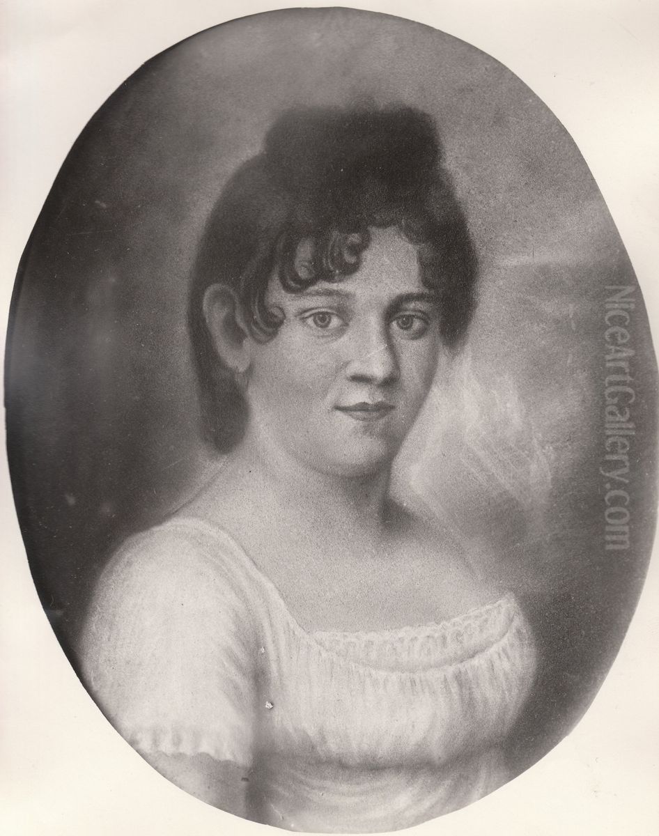 Marie Georgine Caroline von Schmettow Oil Painting by Mathias Mathisen