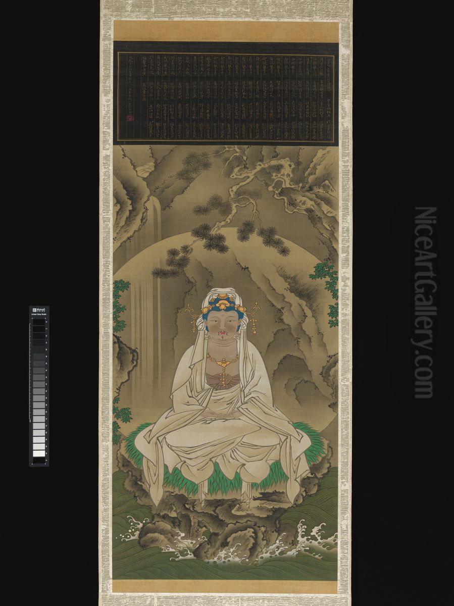 White-Robed Kannon Oil Painting by Sakai Hoitsu