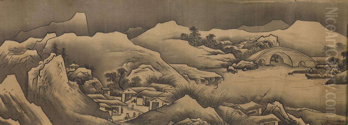 Landscape Oil Painting by Unkoku Toban