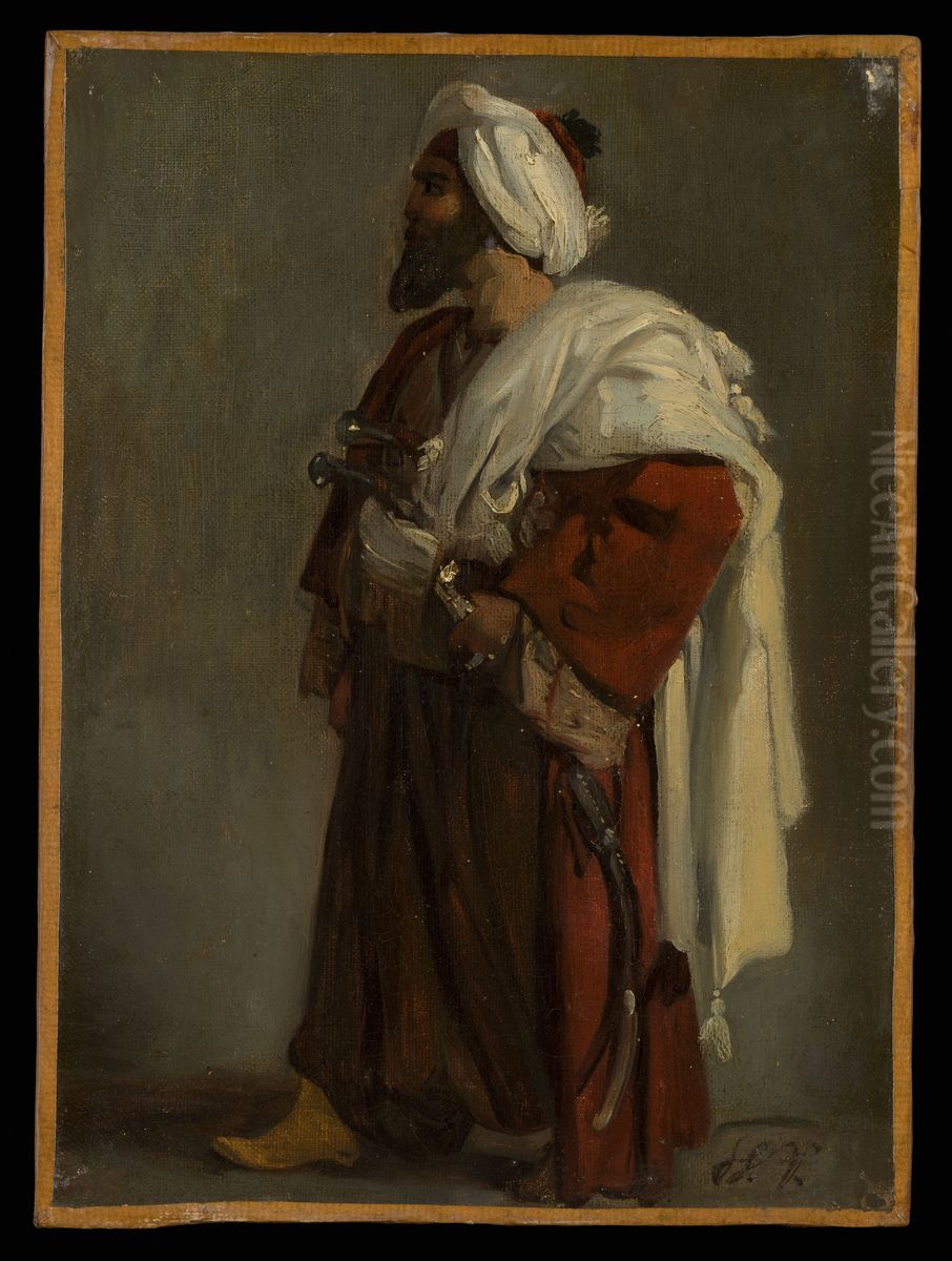 Arab Warrior Oil Painting by Horace Vernet
