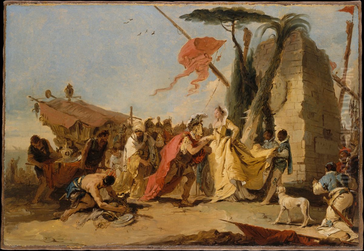 The Meeting of Antony and Cleopatra Oil Painting by Giovanni Battista Tiepolo