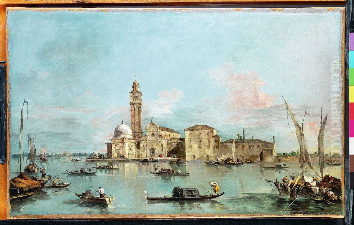 The Island of San Michele, Venice Oil Painting by Francesco Guardi