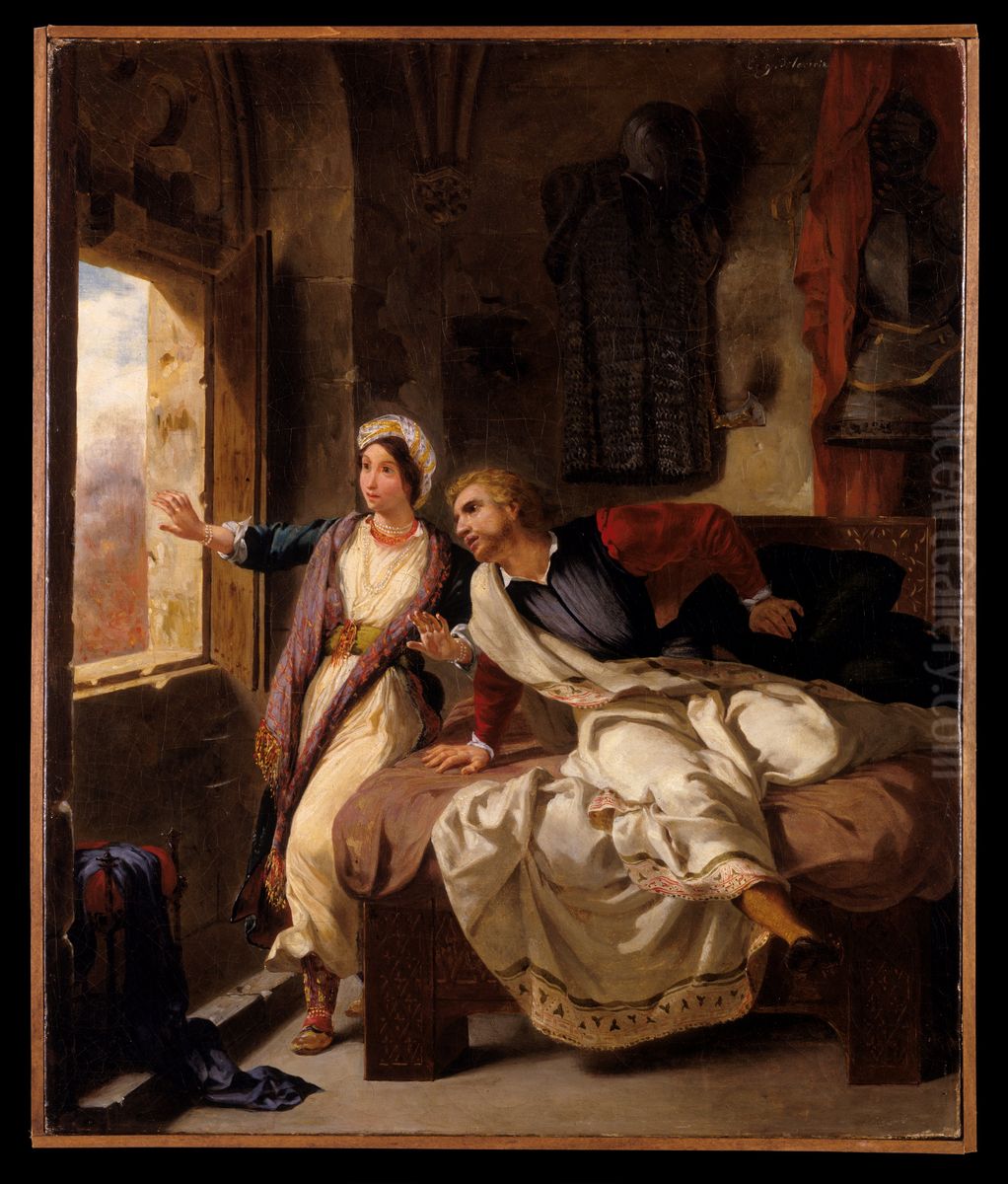 Rebecca and the Wounded Ivanhoe Oil Painting by Eugene Delacroix