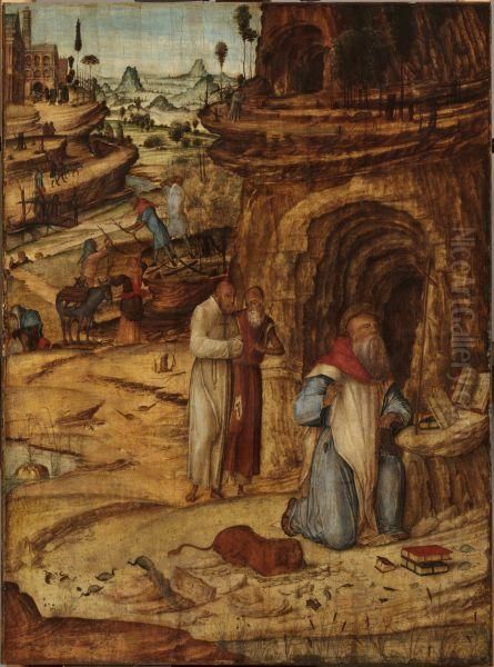 Saint Jerome in the Wilderness Oil Painting by unknown