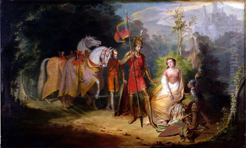 Una and the Dwarf Oil Painting by Samuel Finley Breese Morse