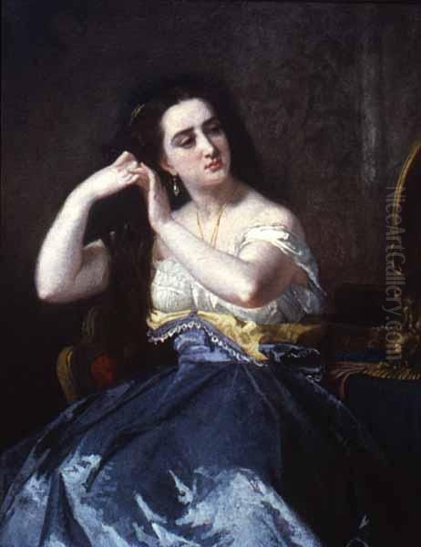 Alice Ozy Oil Painting by Thomas Couture