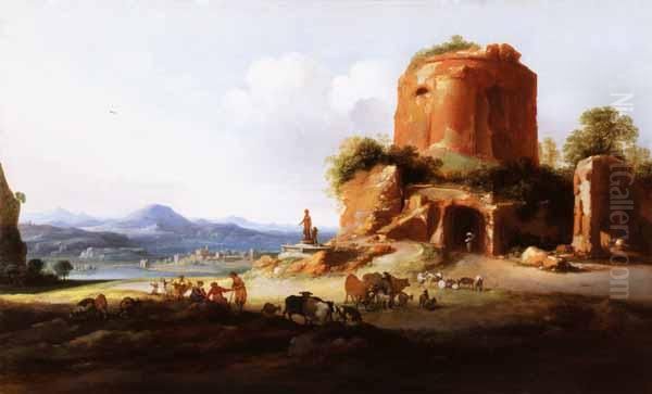 Landscape with Ruins Oil Painting by Bartholomeus Breenbergh