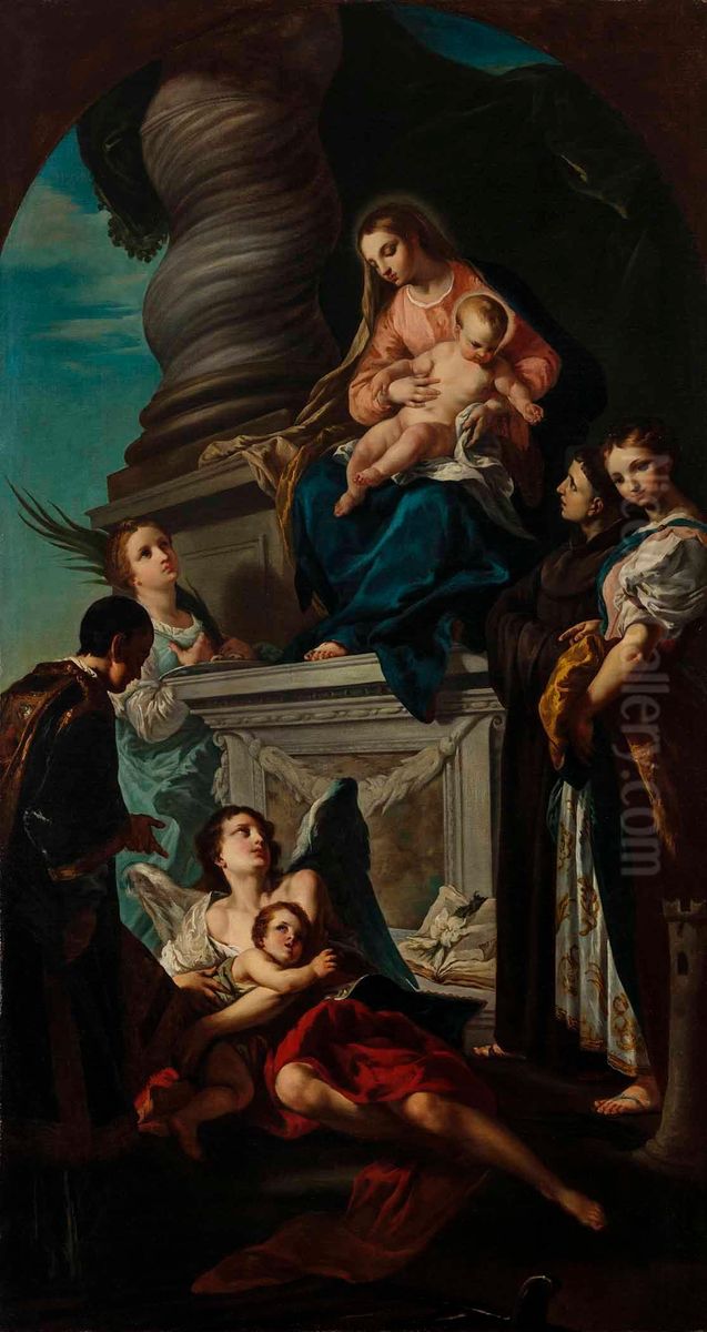 Madonna and Child with Saints Oil Painting by Giambettino Cignaroli