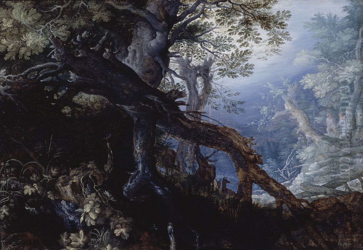 Forest with Deer Oil Painting by Roelant Savery