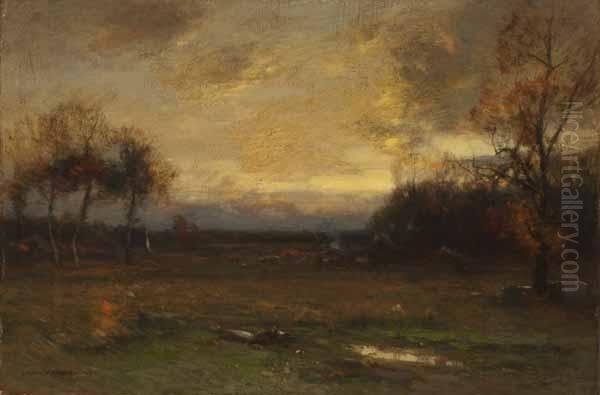 Sunset Oil Painting by John Francis Murphy