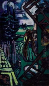 Large Laren Landscape with Windmill