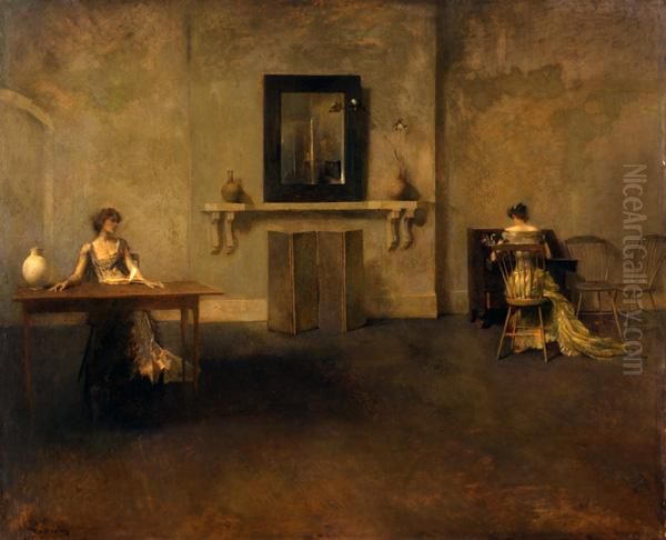 The Letter Oil Painting by Thomas Dewing
