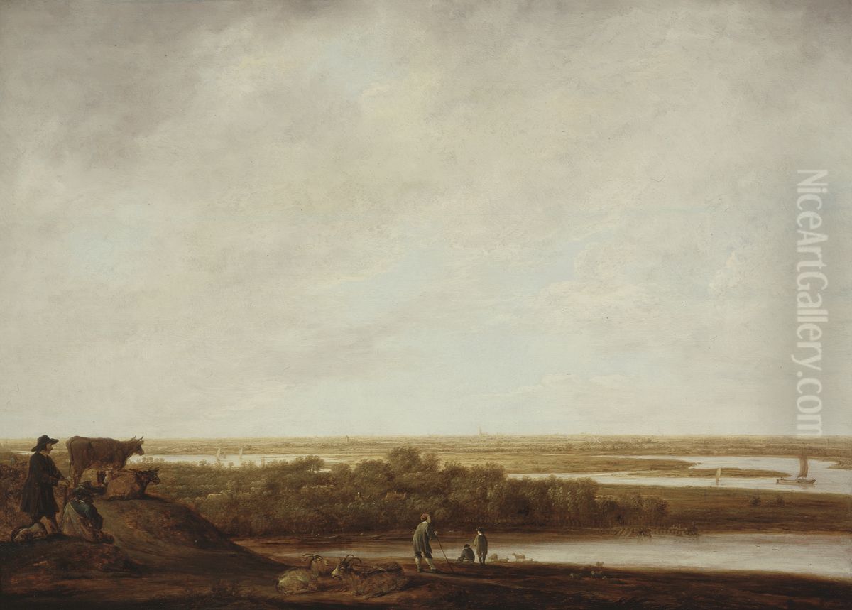 Panoramic Landscape with Shepherds Oil Painting by Aelbert Cuyp