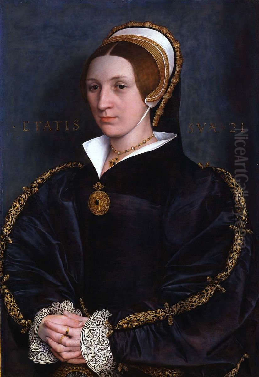 Portrait of a Lady, probably a Member of the Cromwell Family Oil Painting by Hans Holbein the Younger