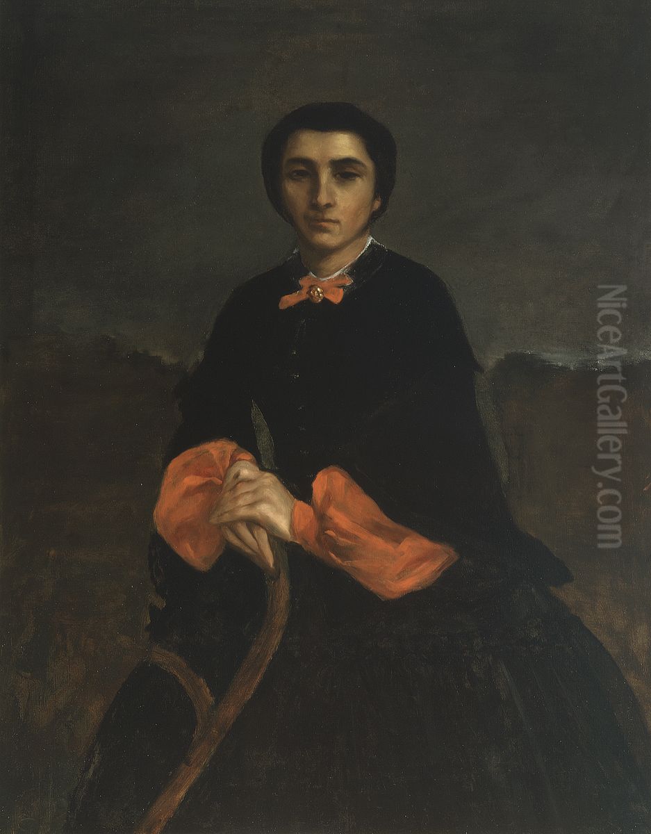 Juliette Courbet Oil Painting by Gustave Courbet