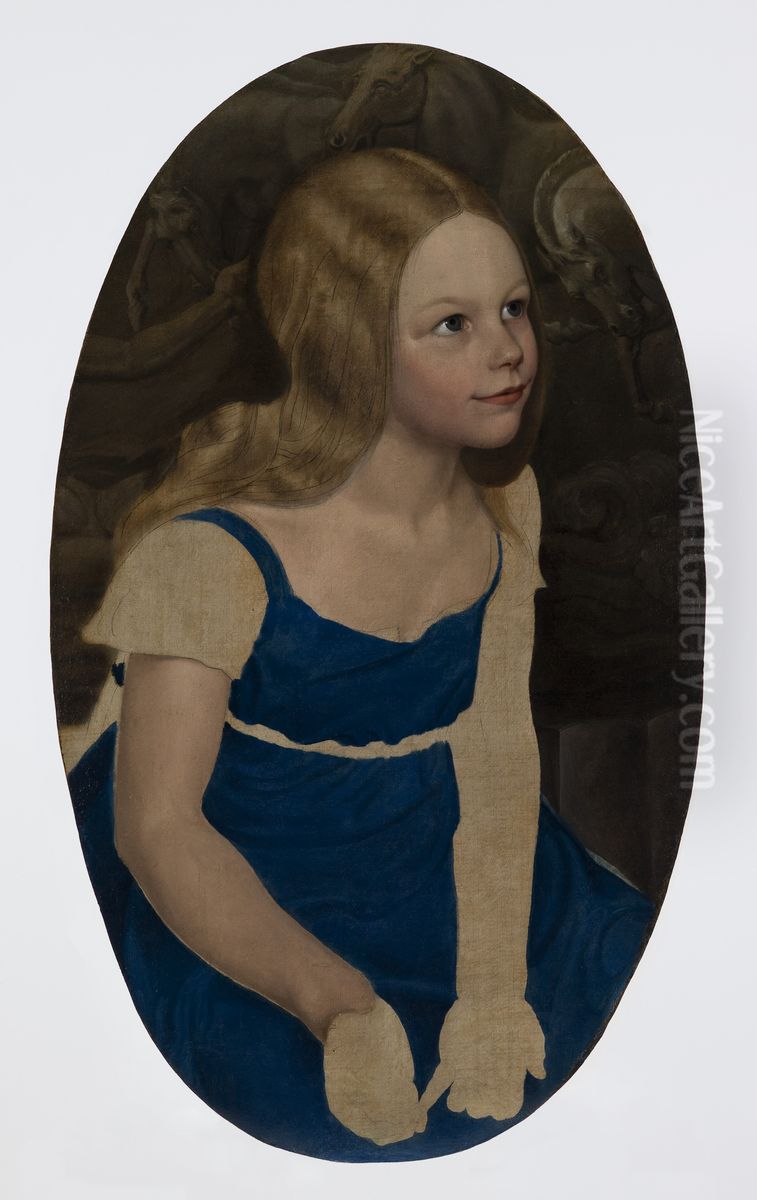 Portrait of the Artist's Daughter, Marie Oil Painting by Karl Friedrich Schinkel