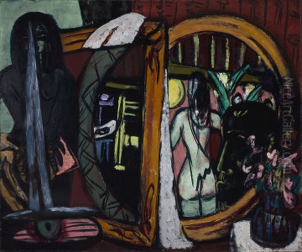 Sculptor's Studio Oil Painting by Max Beckmann