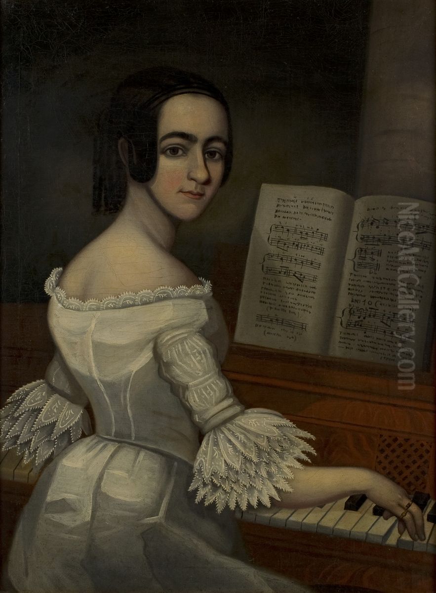 Self Portrait Oil Painting by Lucinda Redmon Orear