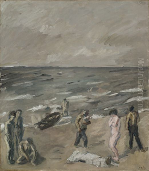 Shipwreck Oil Painting by Max Beckmann