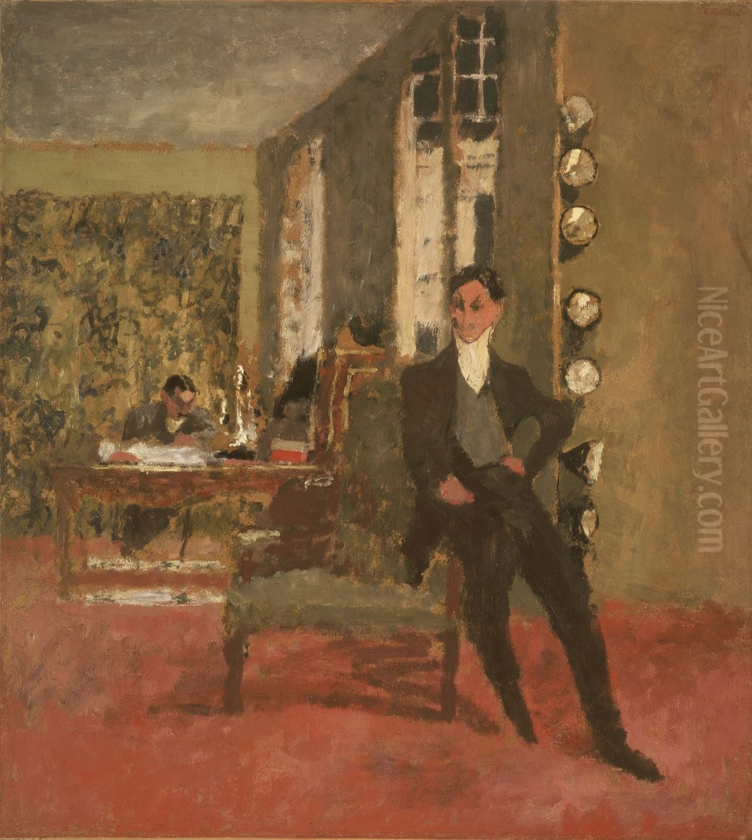 The Art Dealers (The Bernheim-Jeune Brothers) Oil Painting by Jean-Edouard Vuillard