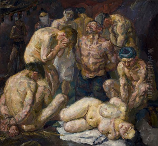 The Prisoners Oil Painting by Max Beckmann