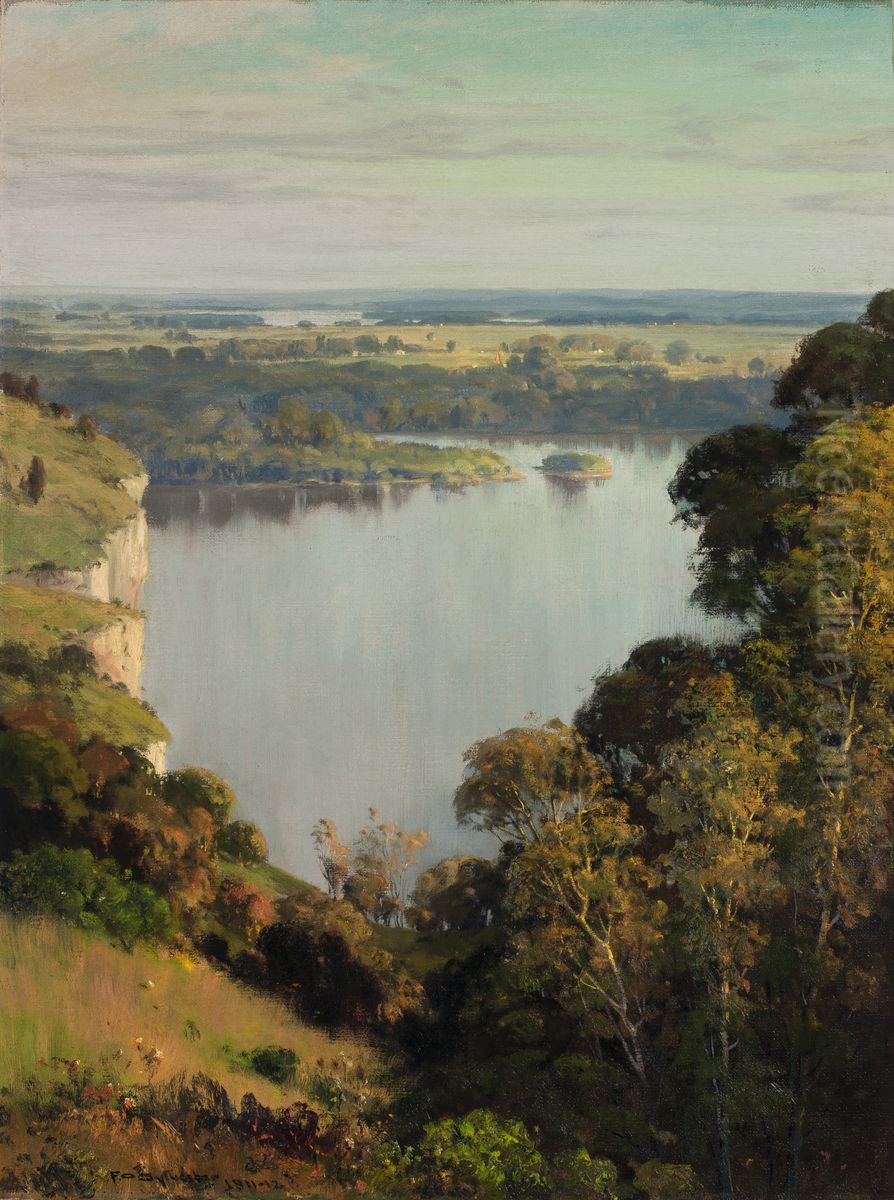 The River's Golden Dream Oil Painting by Frederick Oakes Sylvester