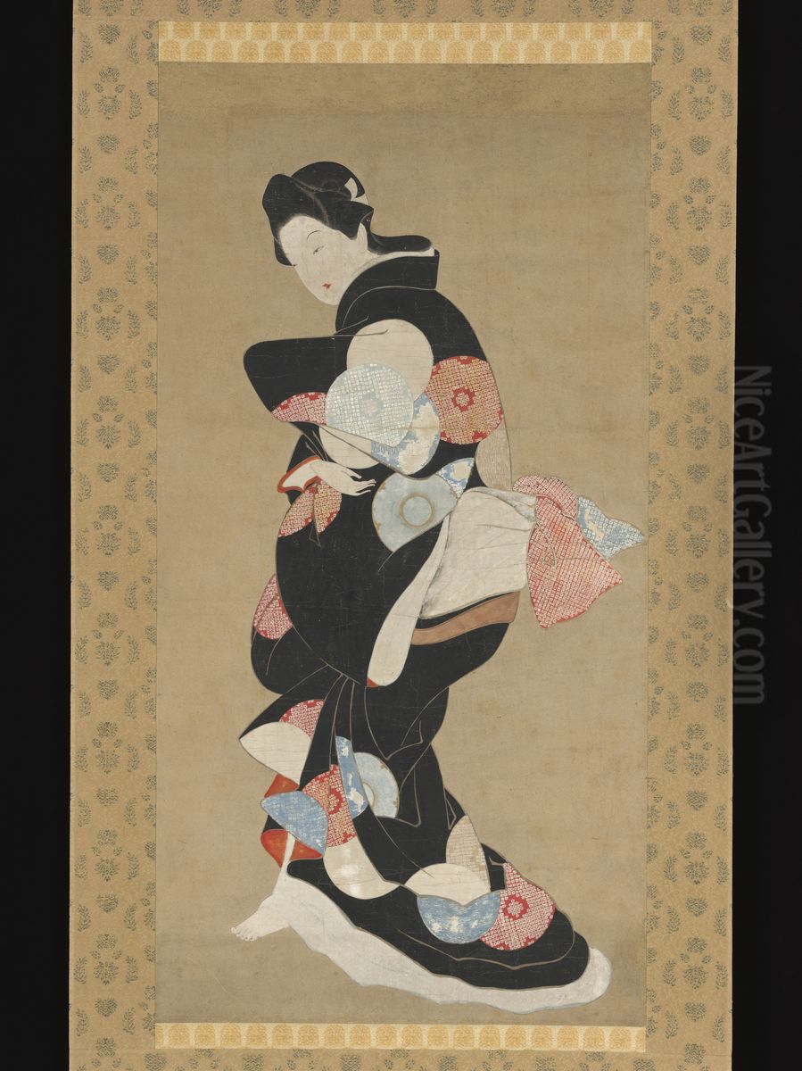 Dancer Oil Painting by Hishikawa Moronobu