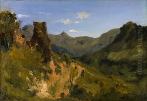 Valley in the Auvergne Mountains