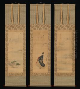 Snow, Moon, and Cherry Blossoms (Yoshiwara in Three Seasons)