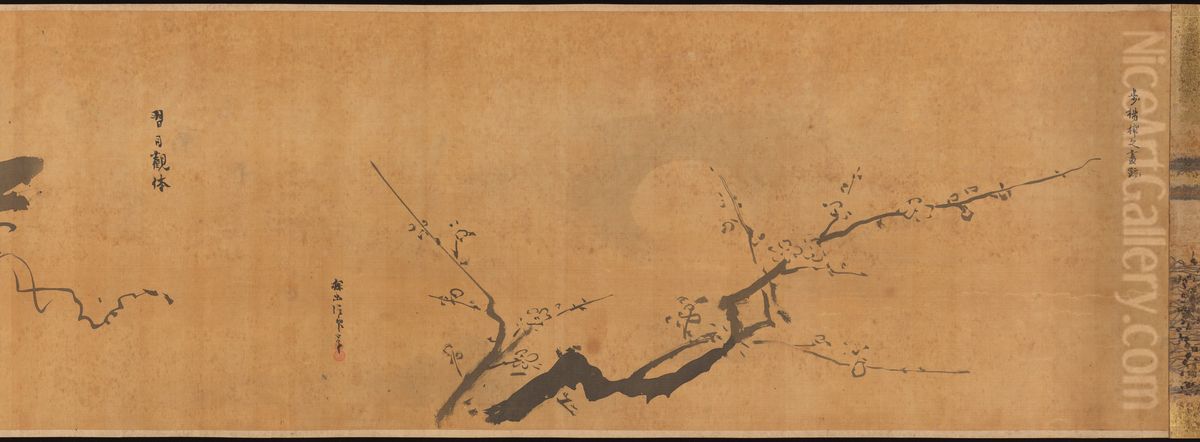 shou ye tan you bi 『hua yuan』 Oil Painting by Kano Tan'yu