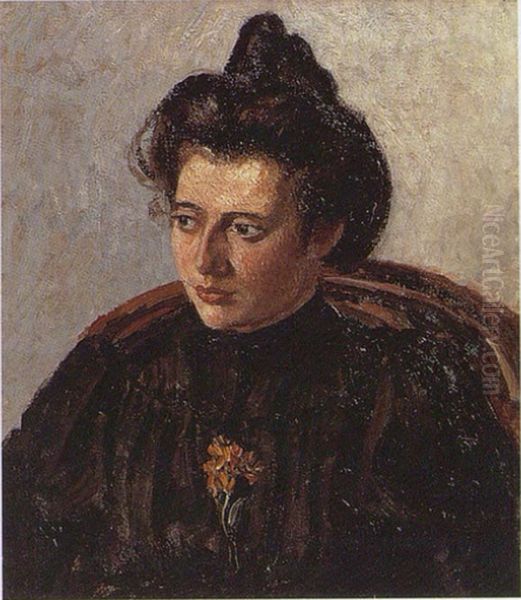 Portrat von Jeanne, der Tochter des Kunstlers Oil Painting by Camille Pissarro