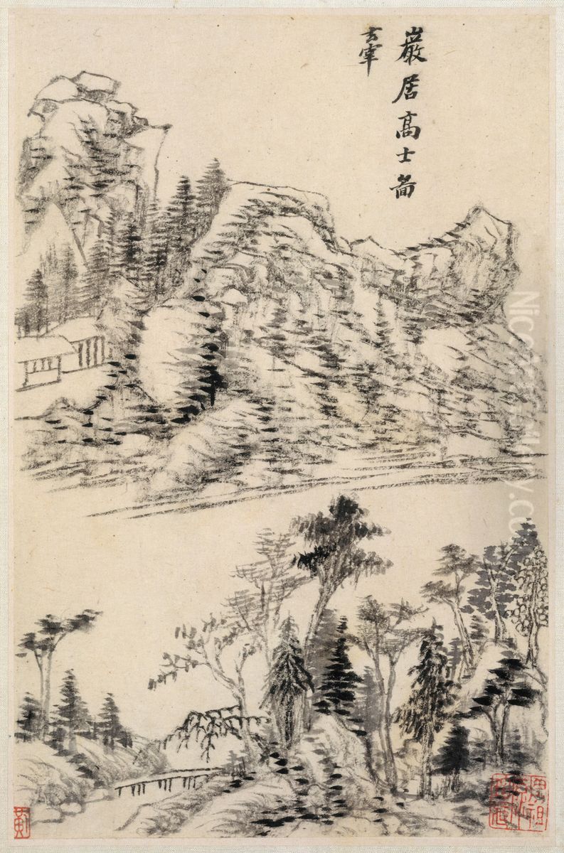 Landscapes after old masters Oil Painting by Dong Qichang
