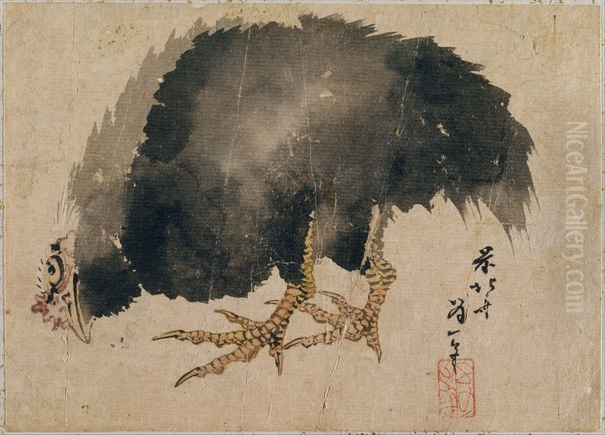 Album of Sketches by Katsushika Hokusai and His Disciples Oil Painting by Katsushika Hokusai