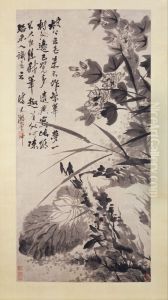 Hibiscus, Lotus, and Rock