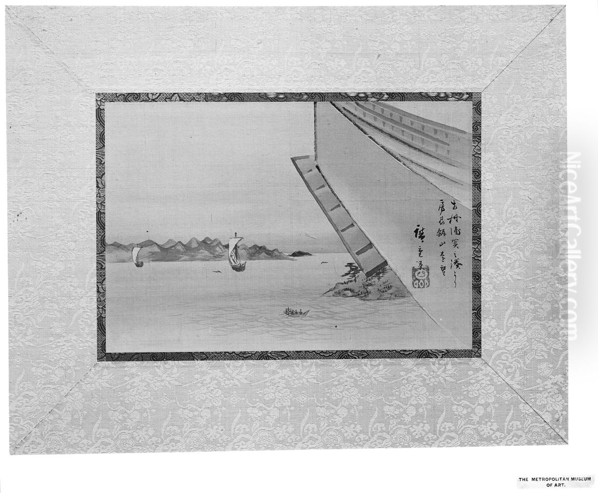 Mt. Nokogiri Seen from a Distance Oil Painting by Utagawa Hiroshige