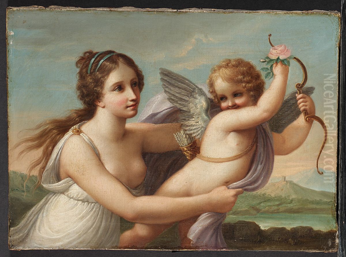 The Victory of Eros Oil Painting by Angelica Kauffmann