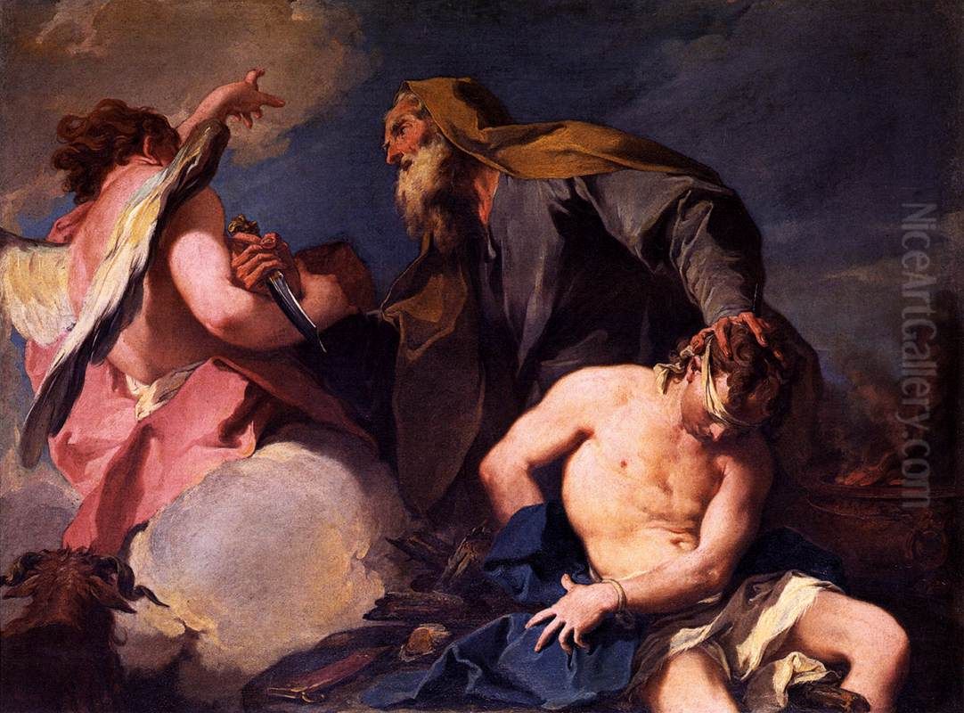 Sacrifice of Isaac Oil Painting by Giambattista Pittoni