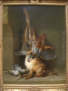 A Dead Hare, A Dead Red-Legged Partridge and Two Dead Snipe