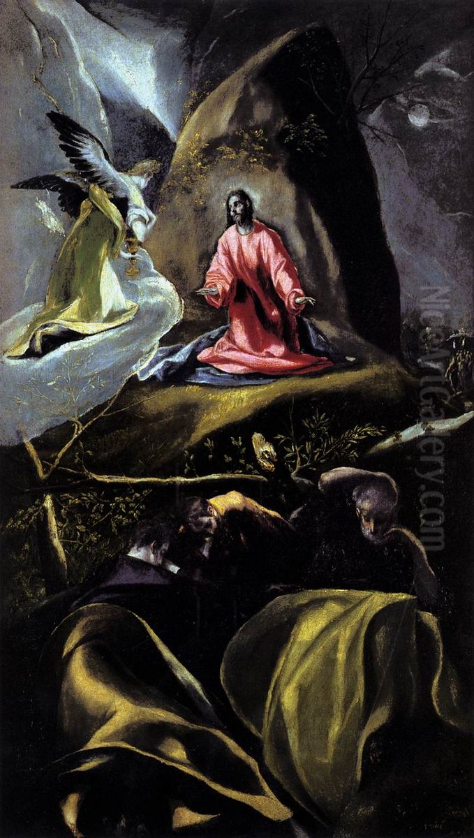 The Agony in the Garden of Gethsemane Oil Painting by El Greco