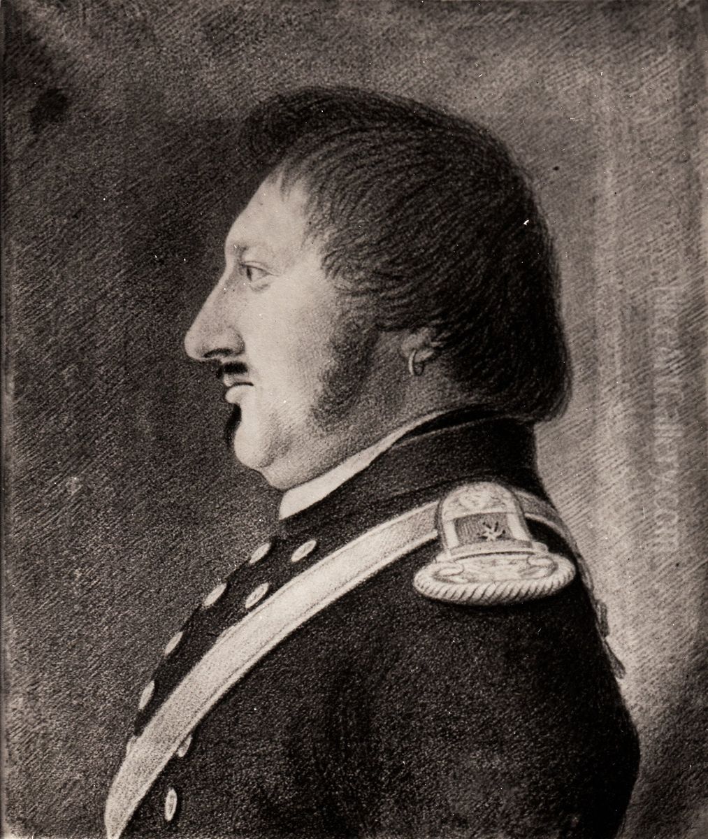 Johan Fredrik Sandborg Oil Painting by Johannes Finne Rosenvinge