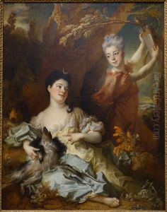 Portrait of the Comtesse de Montsoreau and Her Sister as Diana and an Attendant