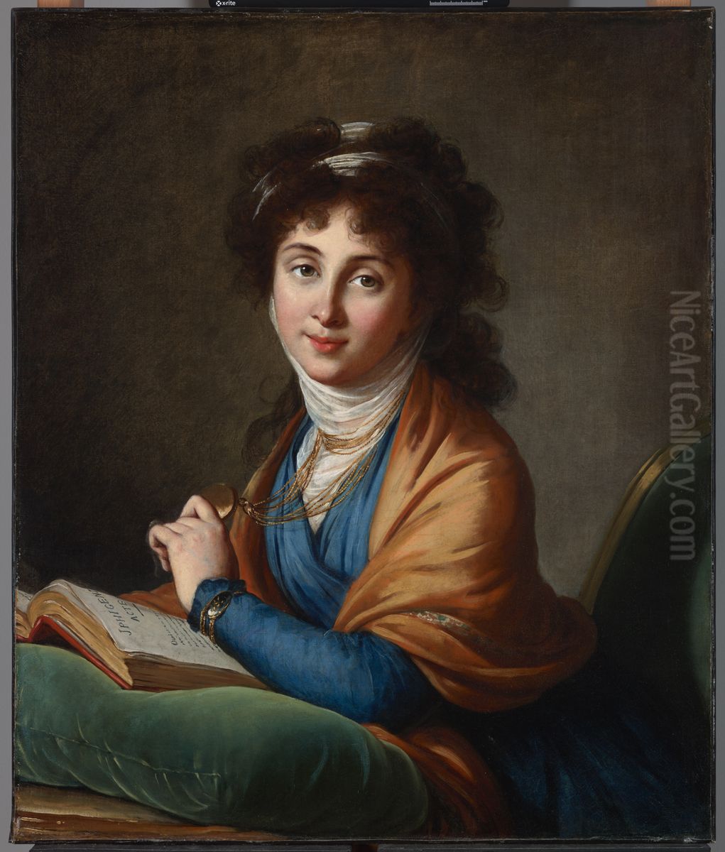 Portrait of Natalia Zakharovna Kolycheva, nee Hitrovo Oil Painting by Elisabeth Louise Vigee Le Brun