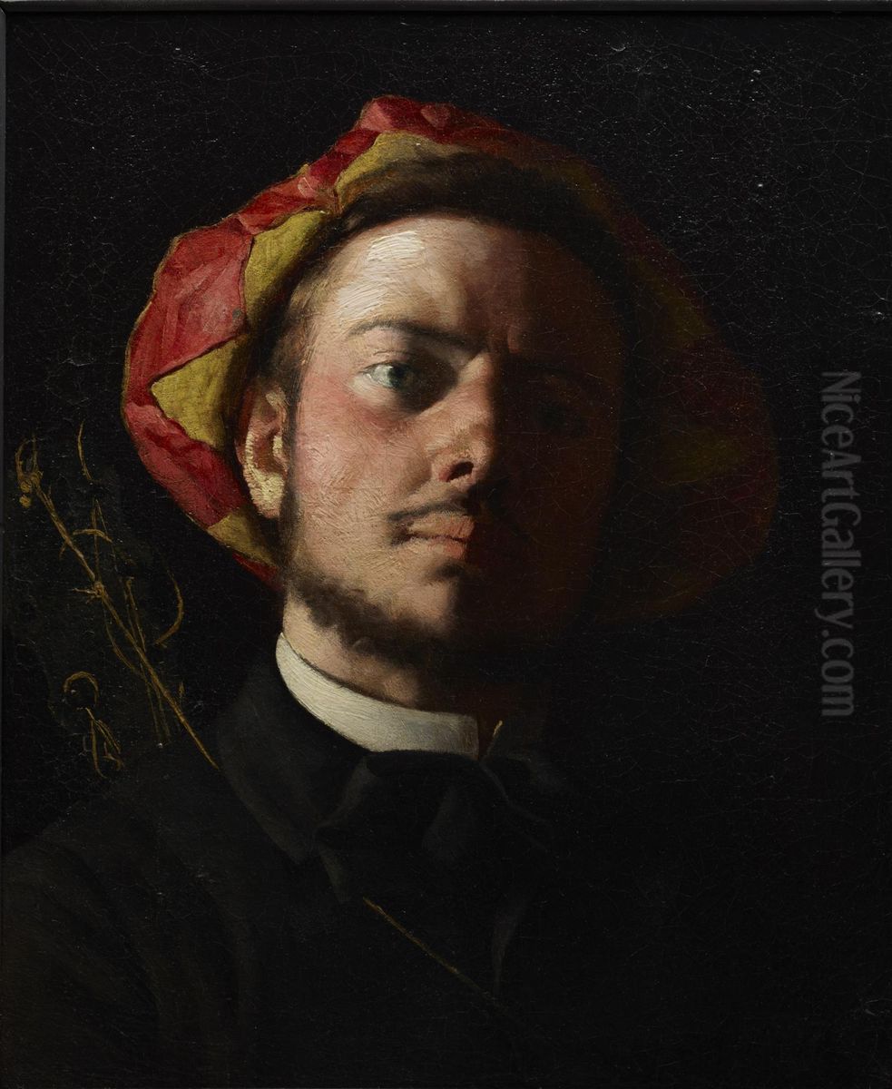 Portrait of an anonymous as a Troubadour Oil Painting by Frederic Bazille