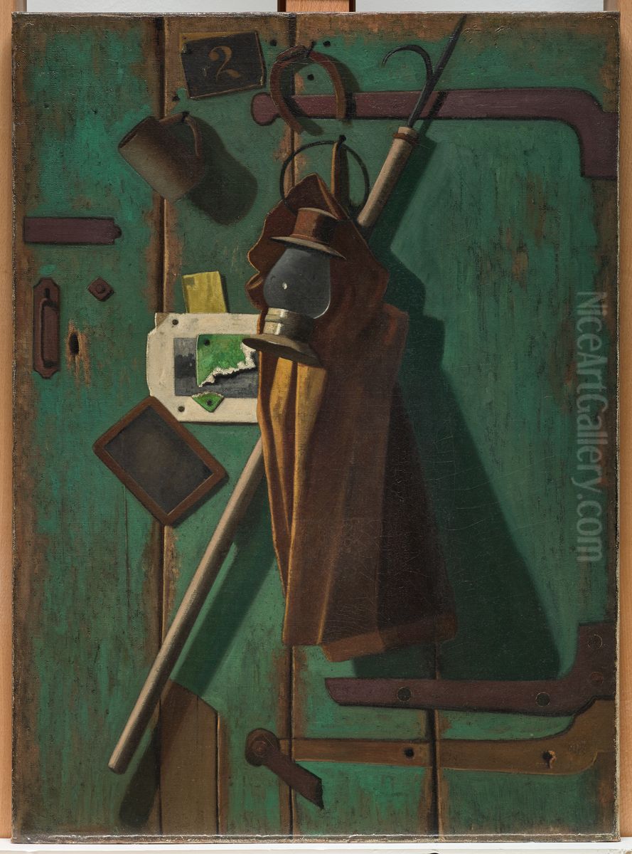 Fish House Door Oil Painting by John F. Peto