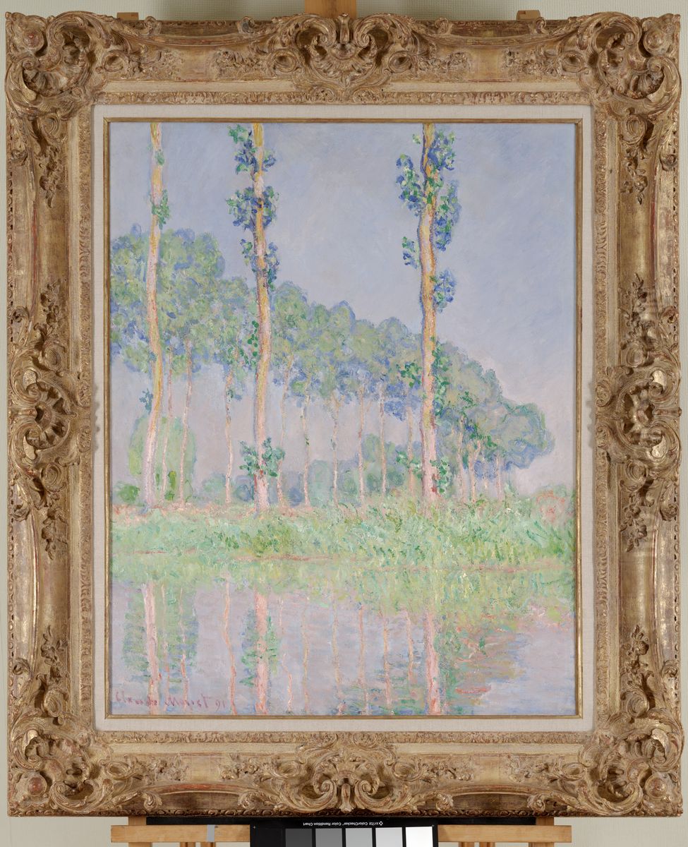 Poplars, Pink Effect Oil Painting by Claude Oscar Monet