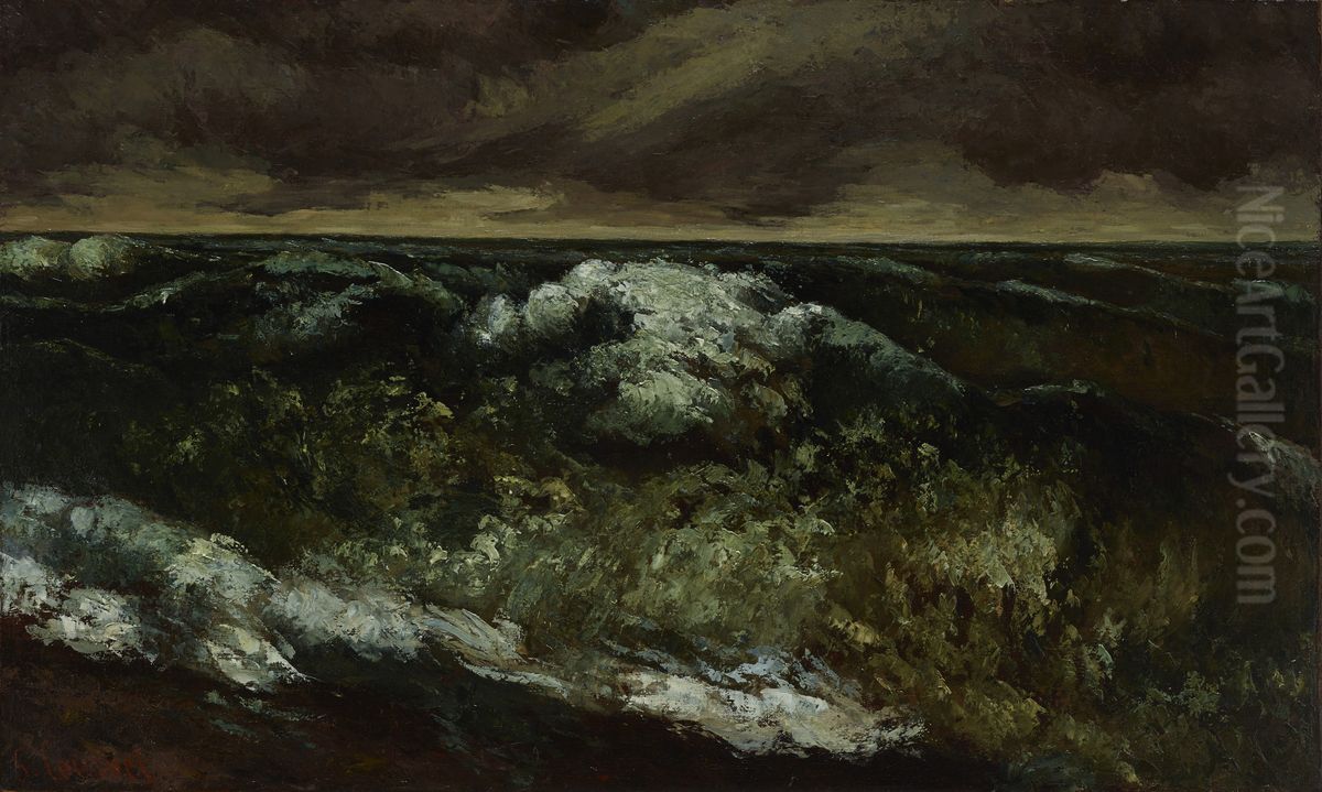 La vague Oil Painting by Gustave Courbet